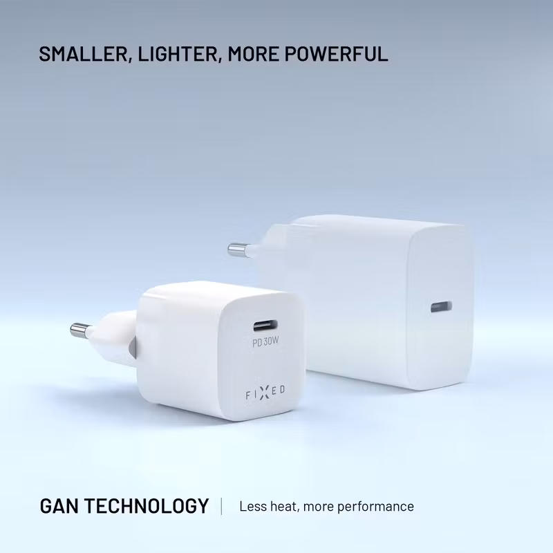 FIXED Super Fast Mini 30 W GaN USB-C PD Väggladdare Vit
