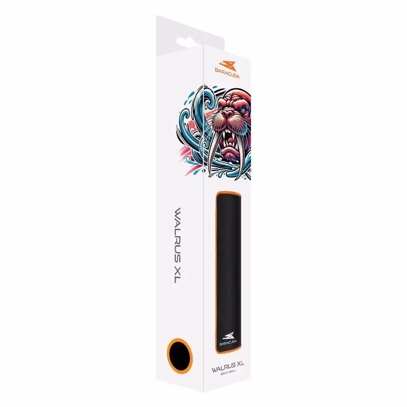 Baracuda WALRUS XL Spelmusmatta 800 × 400 mm Svart/Orange