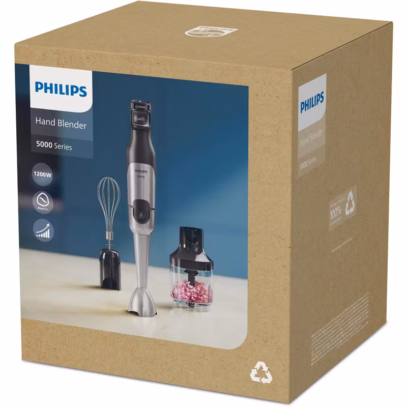 Philips 5000 Series HR2683/00 1 200 W Stavmixer med hackare och visp Svart