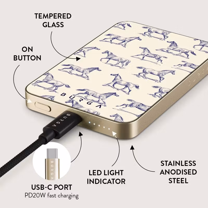 Burga Derby Race 5 000 mAh MagSafe Powerbank Guld