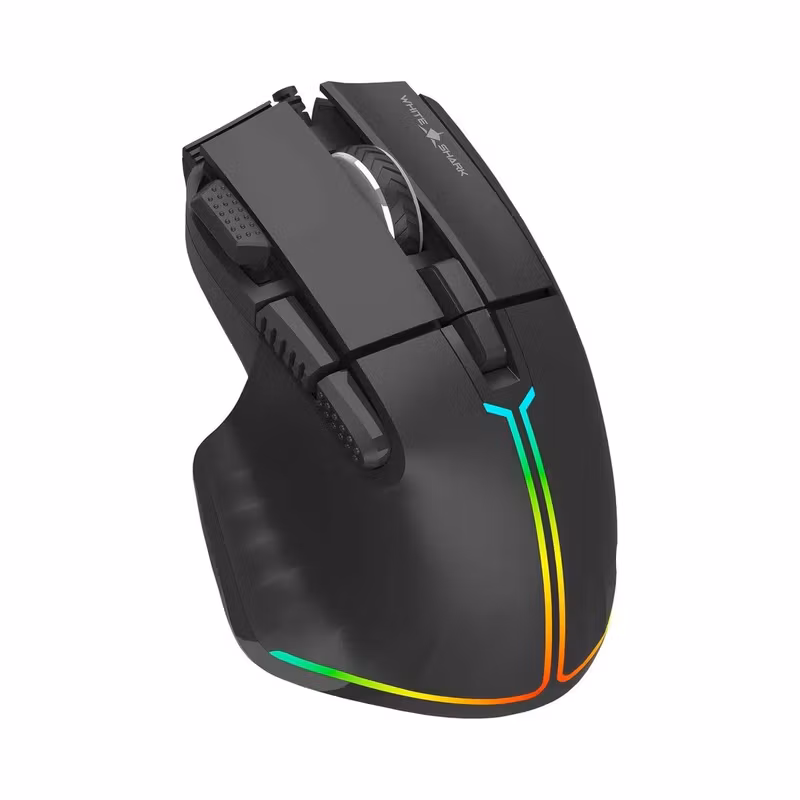 White Shark MARROK 9D 12 000 DPI Gamingmus Svart
