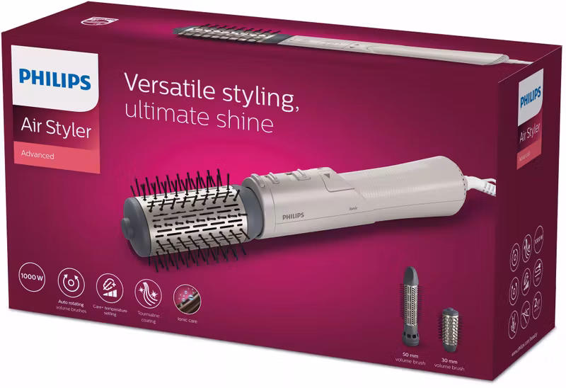 Philips 7000 Series BHA710/00 Roterande varmluftsborste 1 000 W Silky white/shell metallic
