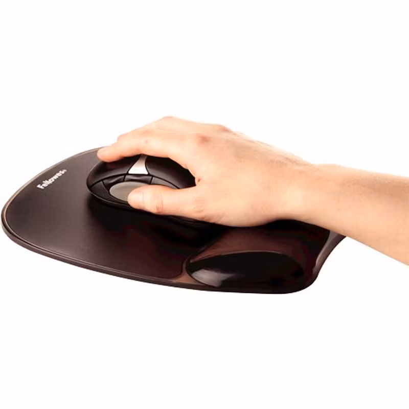 Fellowes Crystals Gel 9112101 Musmatta med handledsstöd Svart