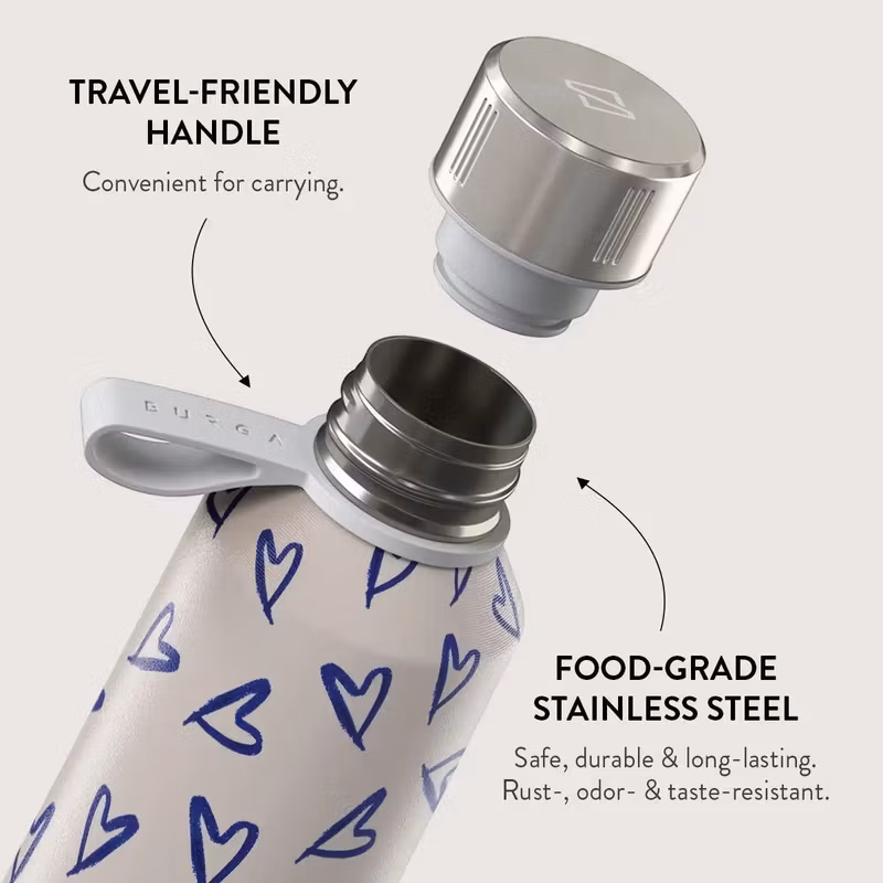 Burga Love Me Right 800 ml Vatten-/Termosflaska i rostfritt stål