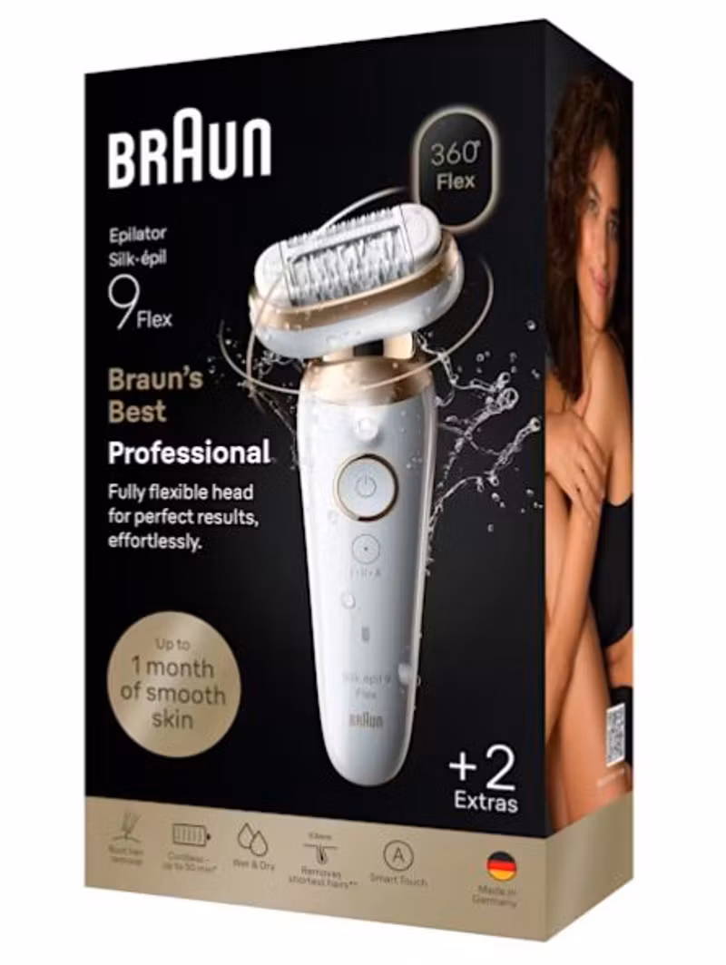 Braun Silk-épil 9 Flex 9-011 3D Epilator Guld/Vit