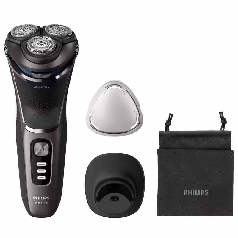 Philips 3000 Series S3343/13 Rakapparat för våt- och torrakning Svart