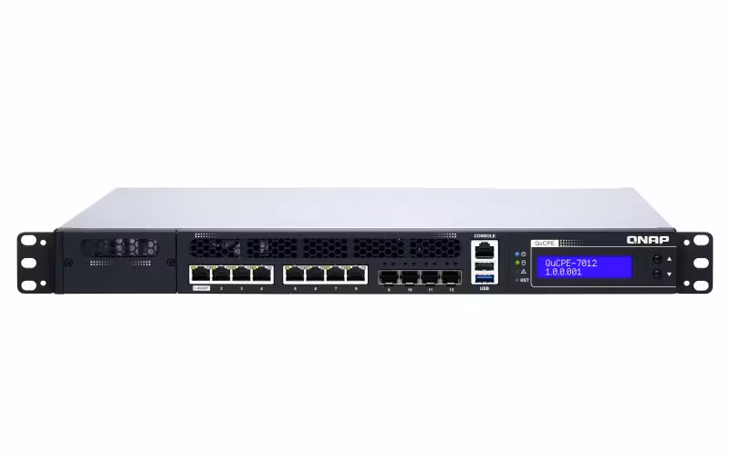 QNAP QuCPE-7012 Xeon D-2146NT 32 GB Virtualiseringsapparat 1U Rackmonterbar