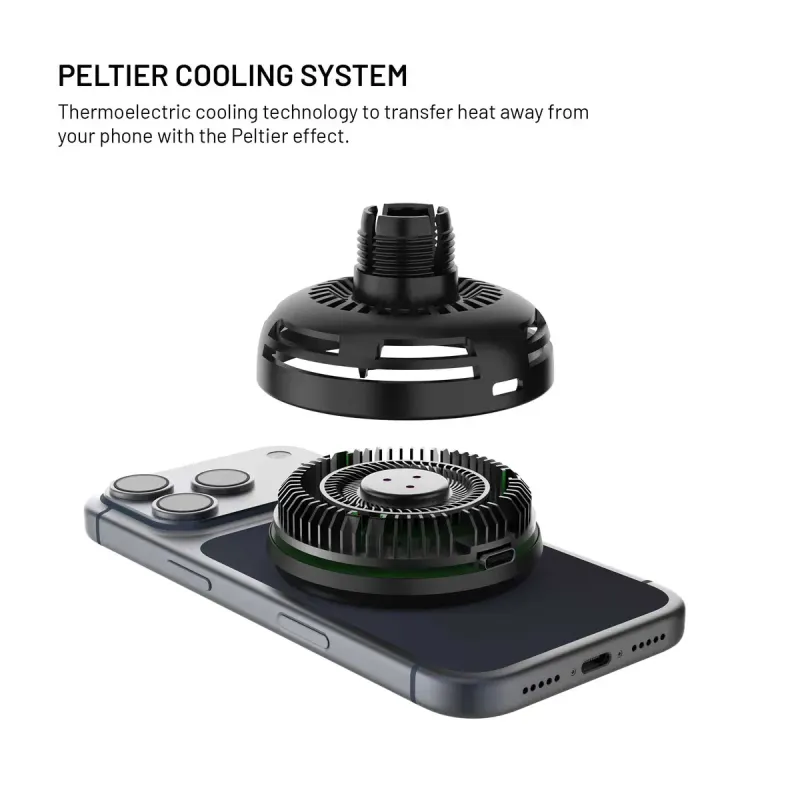 FIXED MagCool2 XL FIXMCO2-XL-BK 25 W Qi2.2 Bilhållare för vindruta och instrumentbräda Black