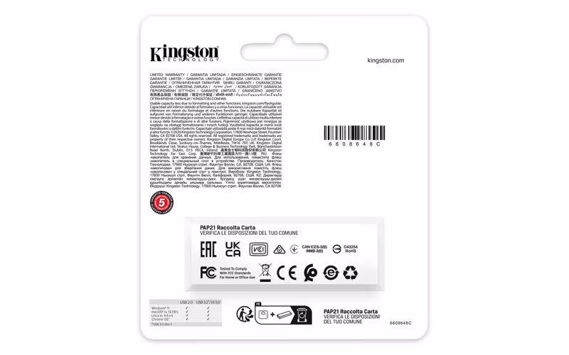 Kingston DataTraveler Exodia DTXG2 256 GB USB 3.2 Gen 1 USB-minne Svart