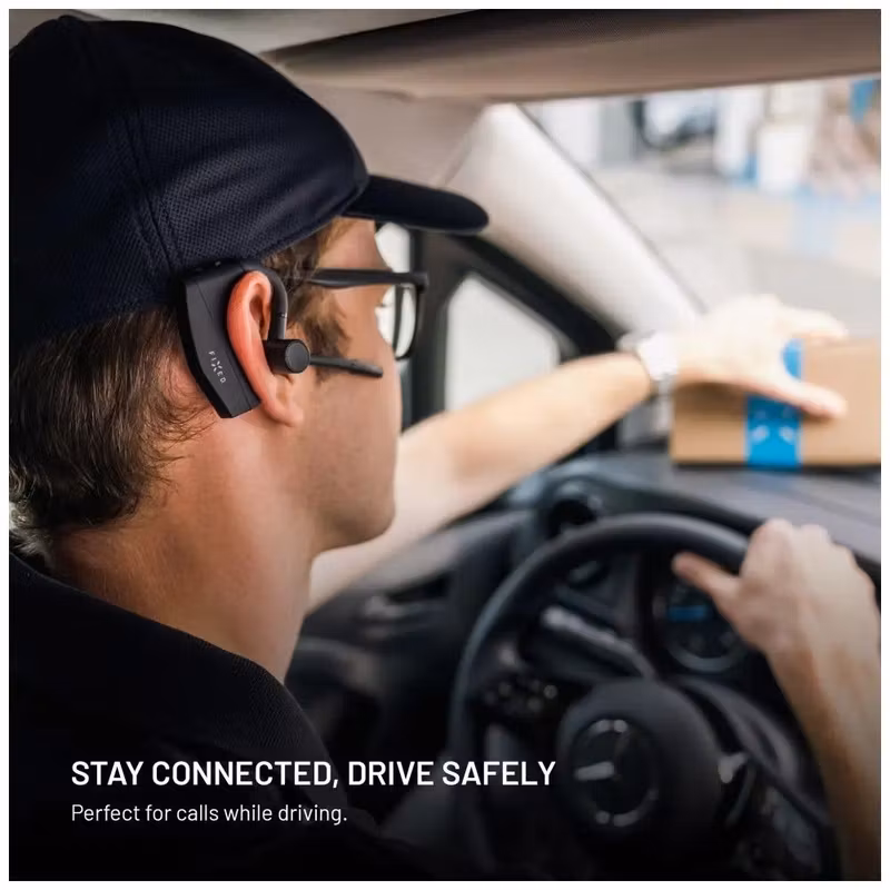 FIXED Talk Pro Open-Ear Bluetooth Mono Headset med ENC Svart