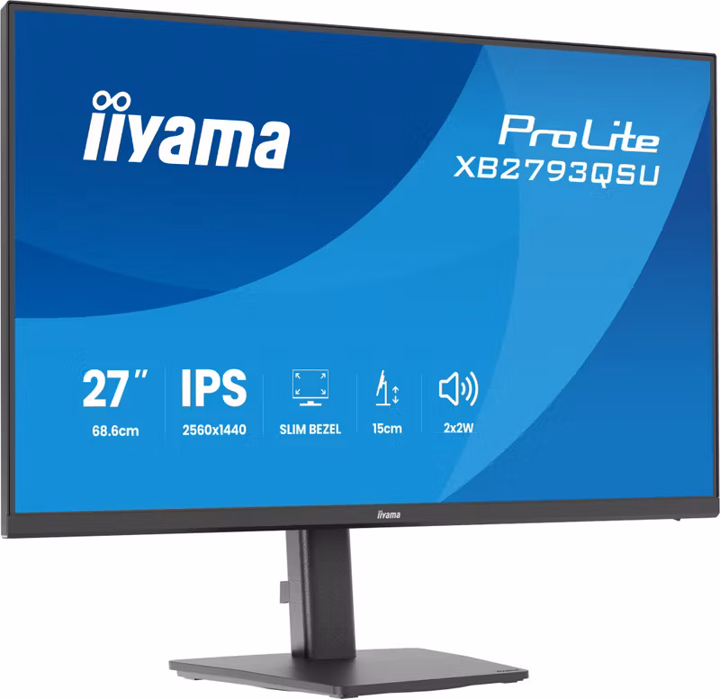 iiyama ProLite XB2793QSU-B1 27" IPS QHD 75 Hz Skärm Svart