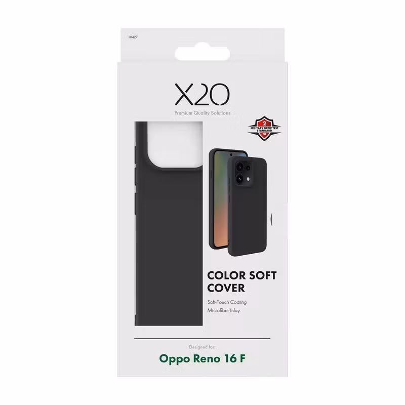 X2O Color Soft Skal Oppo Reno 16 F Svart