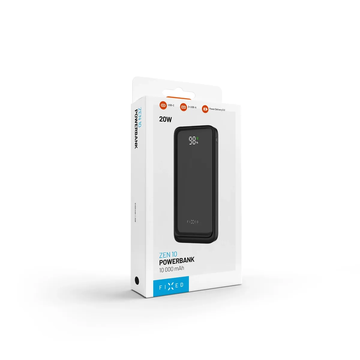 FIXED Zen2 10 FIXZEN2-10-BK 10 000 mAh 20 W Powerbank Svart