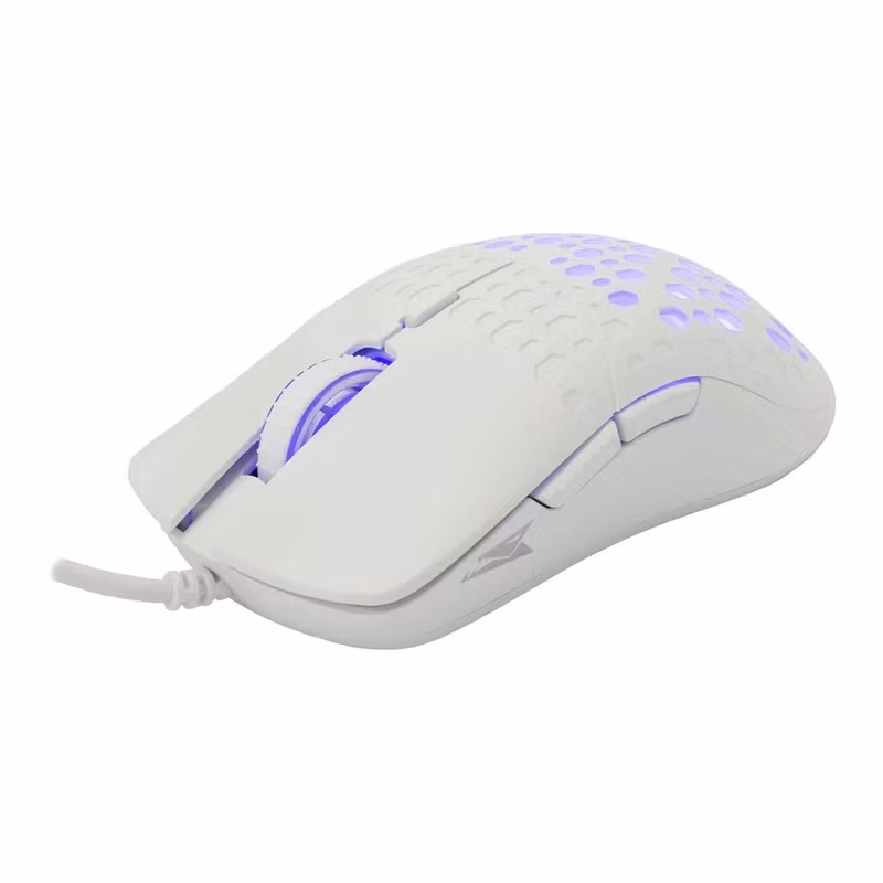 Baracuda Octopus 6 knappar 3 600 DPI Optisk Spelmus Vit