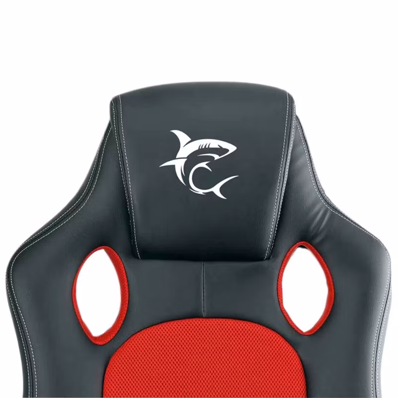 White Shark KINGS THRONE 120 kg Gamingstol i ekologiskt läder Svart/röd