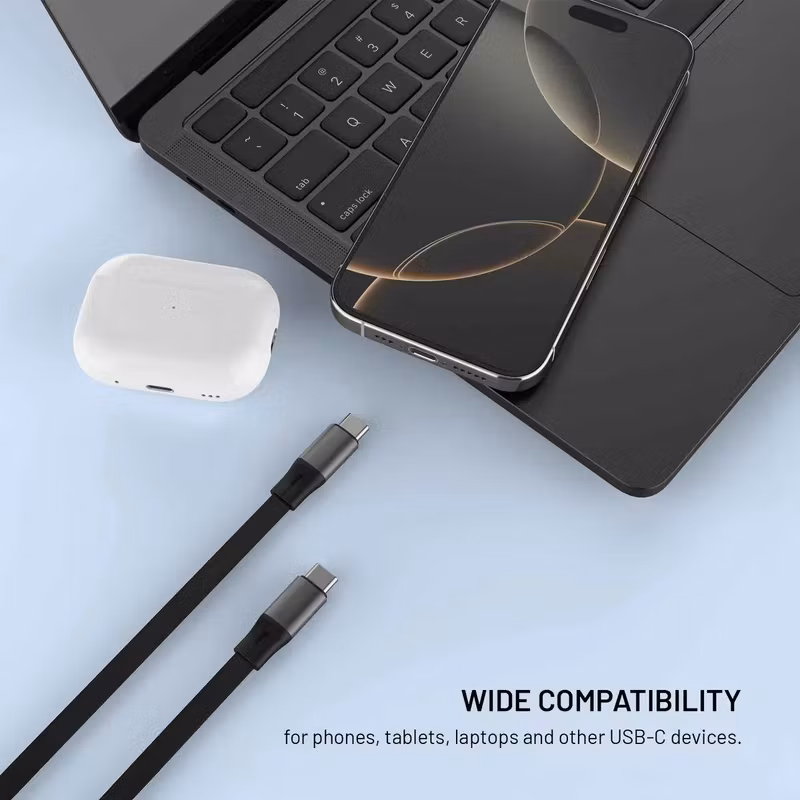 FIXED Utdragbar USB-C till USB-C 100 W Kabel 1 m