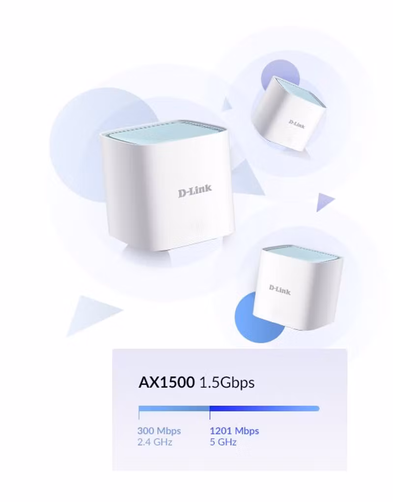 D-Link EAGLE PRO AI M15 AX1500 Wi-Fi 6 Mesh-system 3-pack