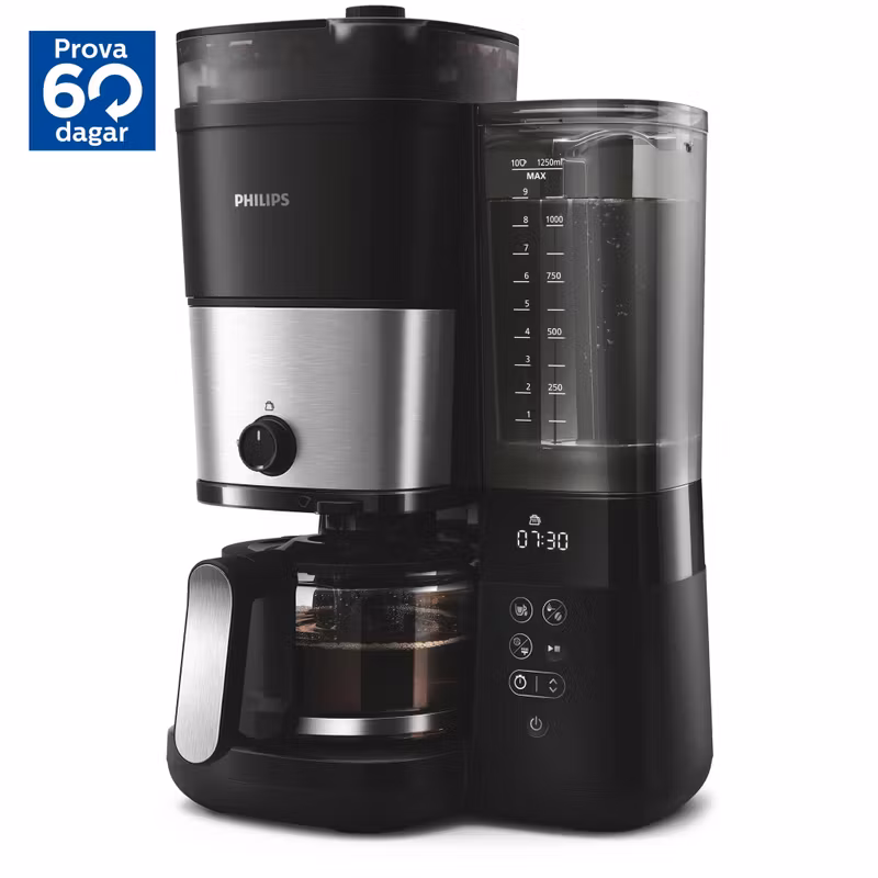 Philips All-in-1 Brew HD7900/50 Kaffebryggare med kvarn Svart/silver