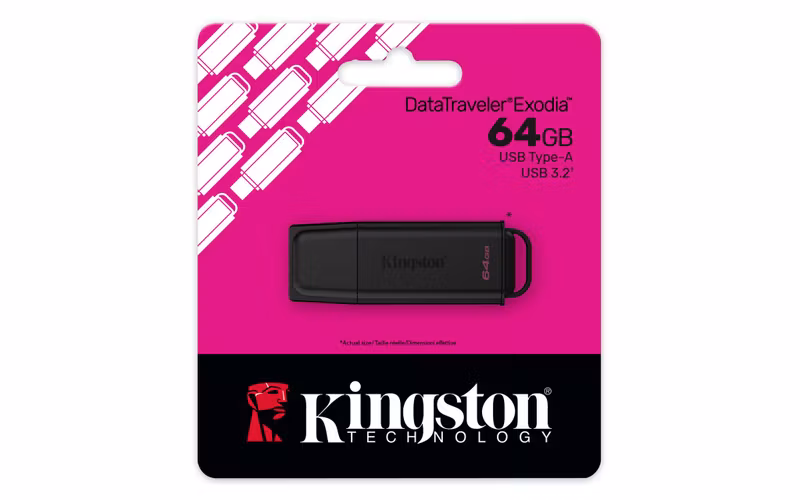 Kingston DataTraveler Exodia 64 GB USB 3.2 Gen 1 USB-minne Svart