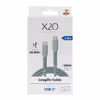 X2O Longlife 100 W USB-C till USB-C-kabel 2 m Molnblå