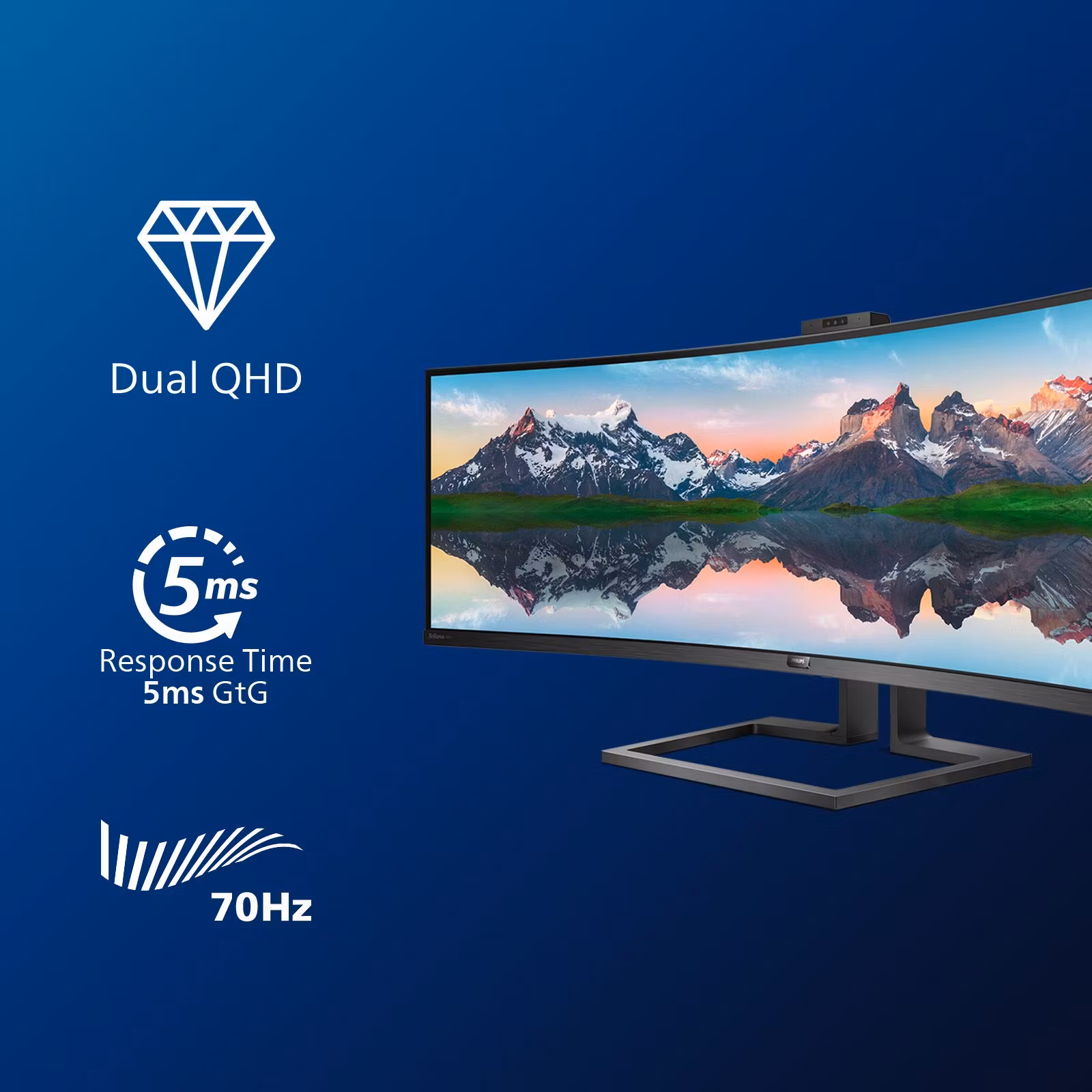 Philips Brilliance 499P9H 49" VA 32:9 Dual QHD Böjd USB-C-skärm
