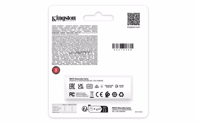 Kingston DataTraveler Exodia S 64 GB USB 3.2 Gen 1 USB-minne Svart