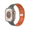 FIXED Silicone Magnetic Strap Magnetiskt silikonarmband för Apple Watch 44/45/46/49 mm Ljusgrå