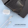 FIXED Liquid Silicone USB-A till Lightning 1,2 m Silikonkabel Vit