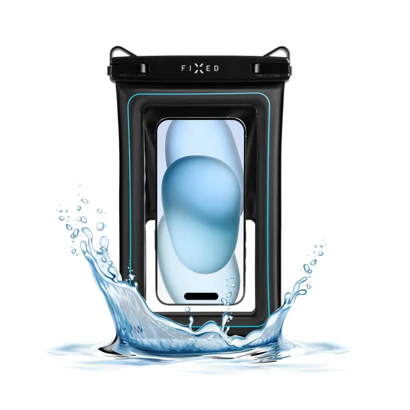 FIXED Float Max FIXFLT-M-BK Vattentätt flytande mobilfodral IPX8 upp till 7,5" Svart