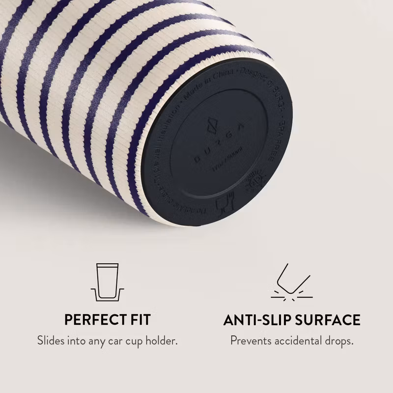 Burga Old Money 500 ml Termosmugg med lock och sugrör i rostfritt stål