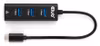 Club 3D CSV-1549 USB-C-hubb med 3 × USB-A och Gigabit Ethernet Svart