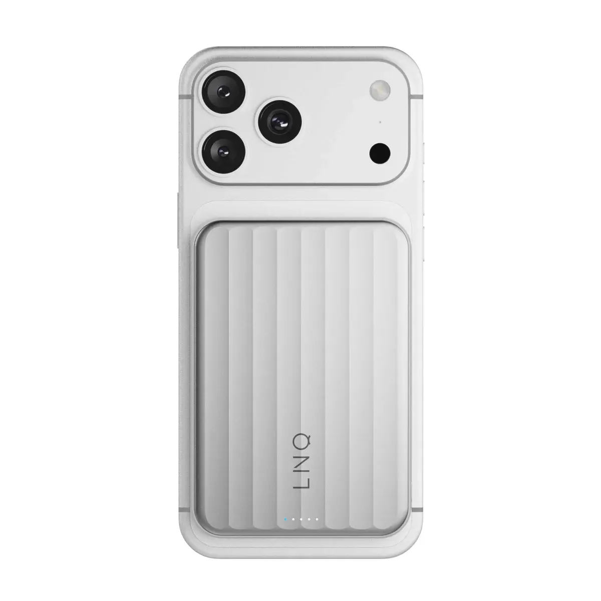 LINQ Semi-solid State Magnetisk Powerbank 5 000 mAh Qi2.2 25 W Silver