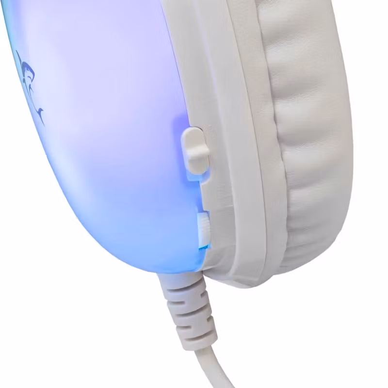 White Shark PEACOCK-2 Over-Ear RGB Spelheadset med 50 mm-drivers Vit
