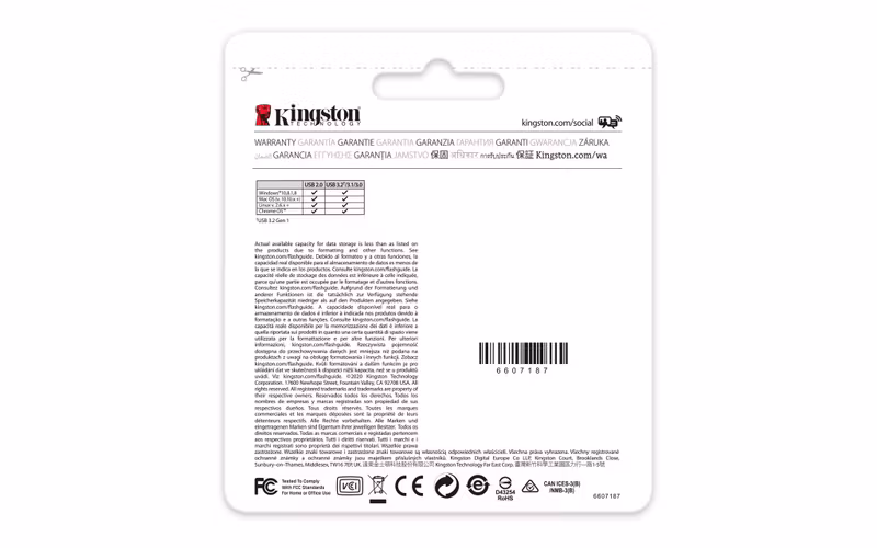 Kingston DataTraveler Kyson 64 GB USB 3.2 Gen 1 USB-minne Silver