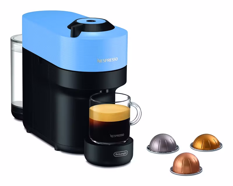 De'Longhi Nespresso Vertuo Pop ENV90.A Kapselmaskin Azurblå