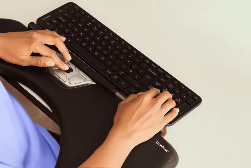 Contour Design RollerMouse Red Max trådbunden ergonomisk mus med armstöd Svart/Röd