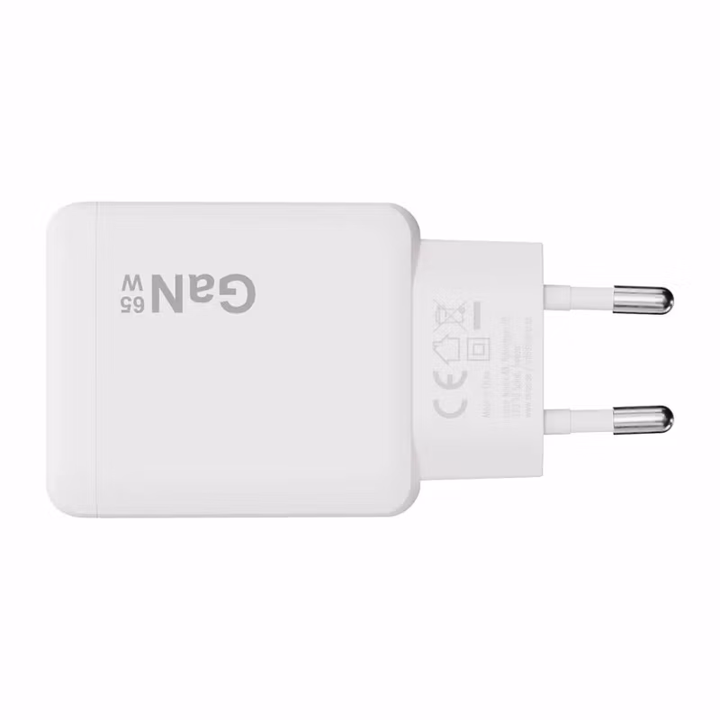 X2O Professional Dual Slim 65 W GaN Hemmaladdare 2 × USB-C med 1,5 m USB-C-kabel Vit
