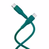 X2O Superflex USB-C till USB-C-kabel 60 W 1,5 m Turkosgrön