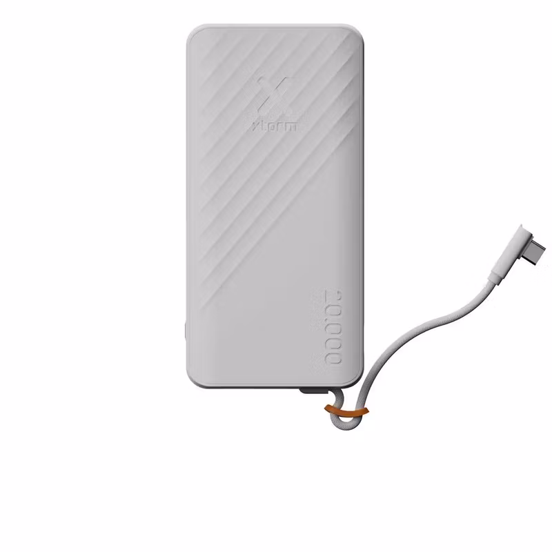 Xtorm Go2 XG2E30W207C 20 000 mAh 30 W Powerbank med inbyggd USB-C-kabel Ice