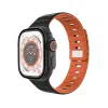 FIXED Silicone Magnetic Strap Magnetiskt silikonarmband för Apple Watch 44/45/46/49 mm Svart