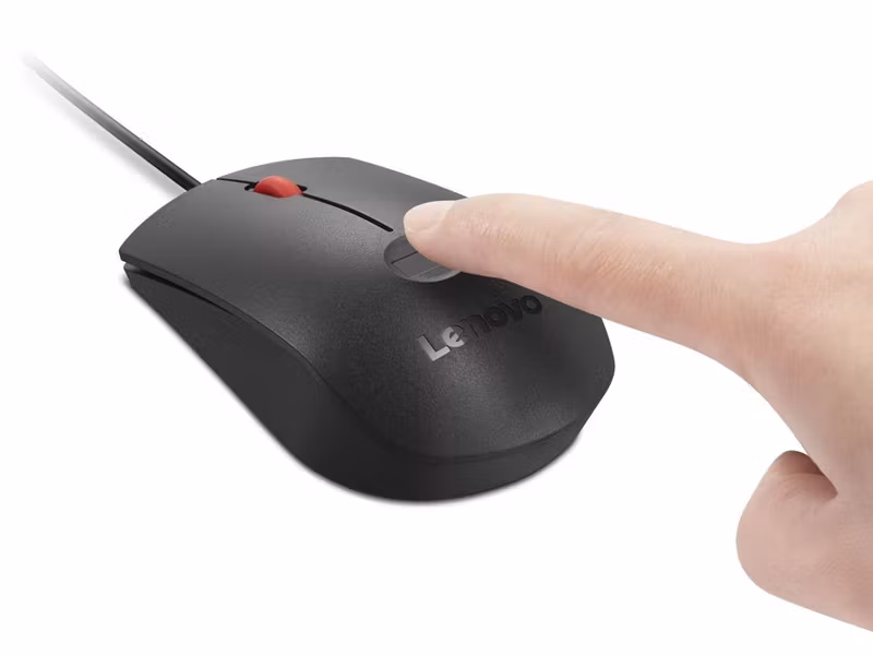 Lenovo 4Y51S24029 Fingeravtrycksmus Gen 3 optisk med sladd USB Svart/Röd