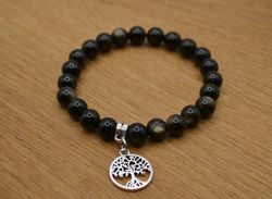 Guld Obsidian, armband