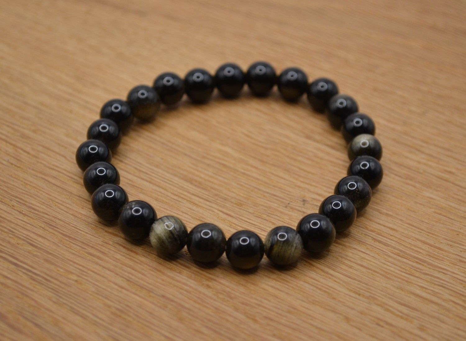 Guld Obsidian, armband