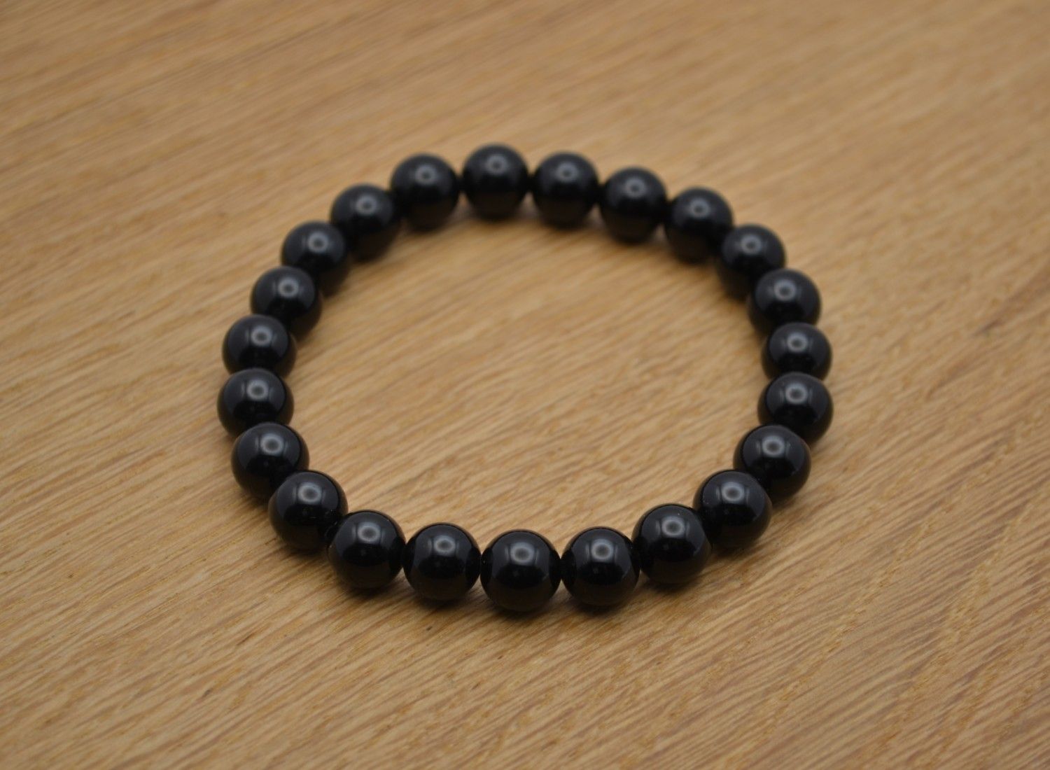 Svart obsidian, armband