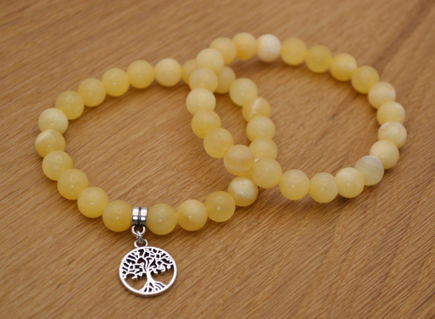 Gul kalcit, armband
