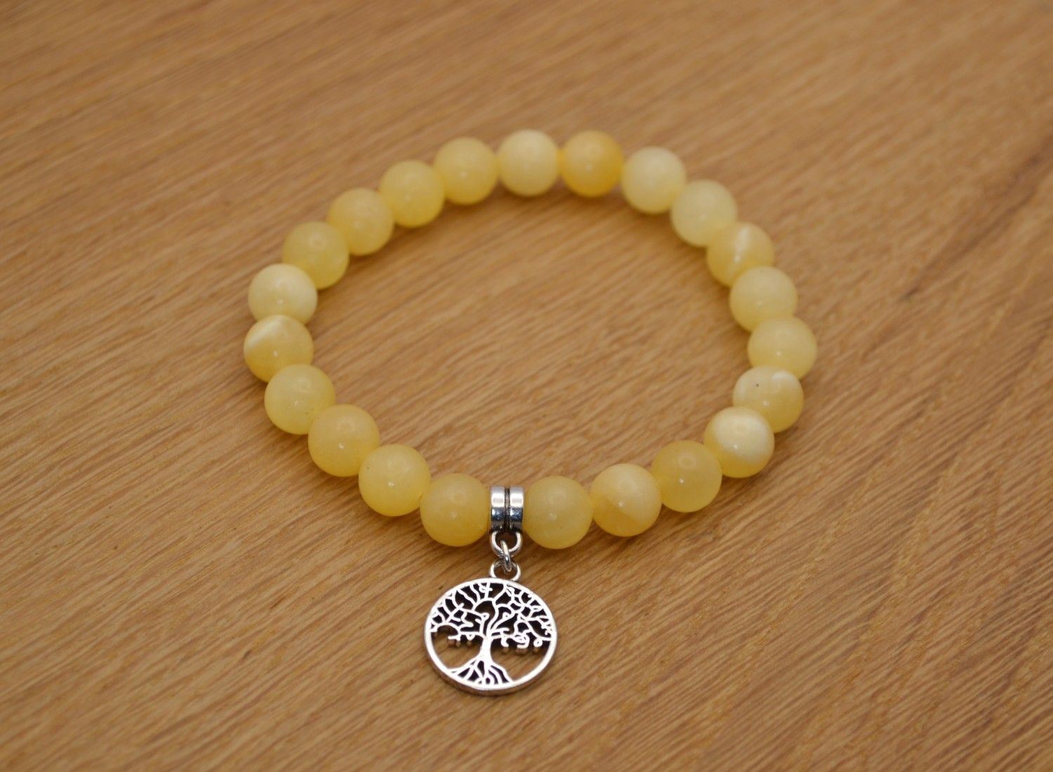 Gul kalcit, armband