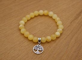 Gul kalcit, armband