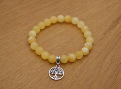 Gul kalcit, armband