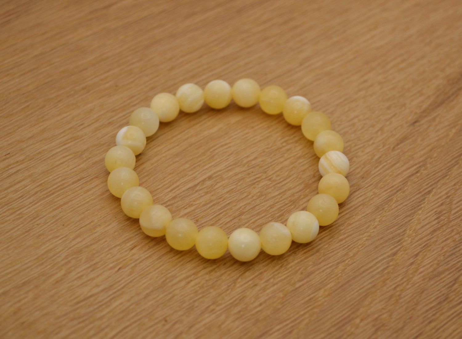 Gul kalcit, armband