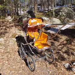 Retrovagndyna och solskärm